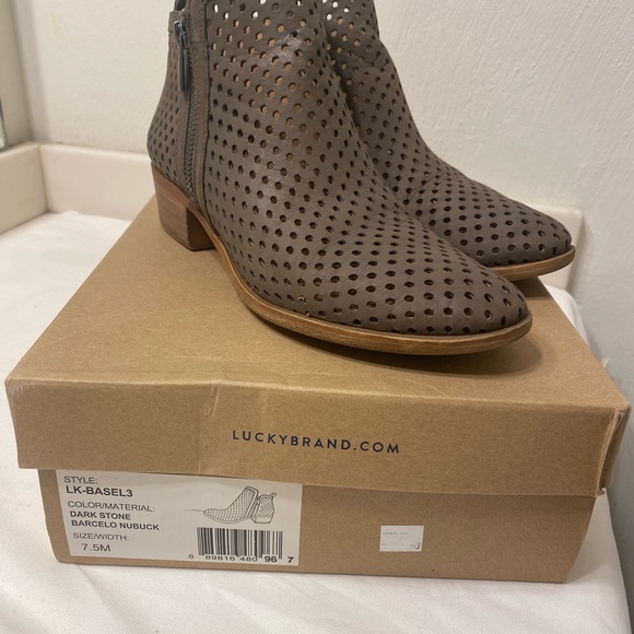 Lucky Brand Basel Leather Ankle Bootie 7.5 - Picture 2 of 8